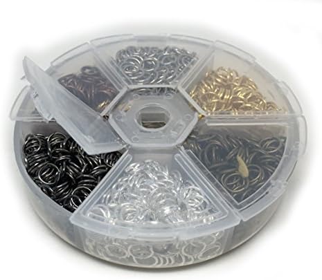Jump Ring Set 6mm X 0.7mm 6 Finishes with Box - 1800 Rings