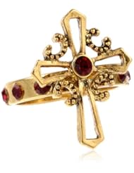 The Vatican Library Collection "Vatican Carded Rosary Rings" Cross Ring