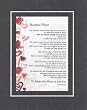 Touching and Heartfelt Poem for Inspirations - Steadfast Heart Poem on 11 x 14 inches Double Beveled Matting (Black on Black)