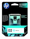 Original HP 02 Light Cyan Ink Cartridge in Retail Packaging