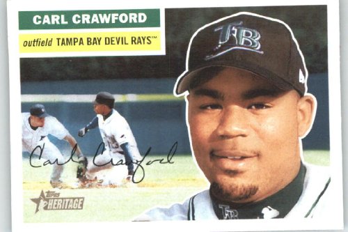 2005 Topps Heritage #32 Carl Crawford - Tampa Bay Devil Rays (Baseball Cards)