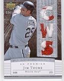 2007 Upper Deck Premier Patches Triple #JT2 - Jim Thome - Chicago White Sox - Serial #d 63/91 - Game Used Jersey Swatch