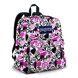 JanSport Spring Break Classics Series Daypack (Black/White Bleeding Heart)