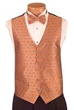 mens tux vests-Auburn Vest - Orange Vest with 