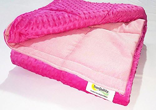Hot Pink Minky Weighted Sensory Blanket-10lb 42x54