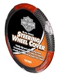 Harley-Davidson Bar & Shield Logo w/ Burlwood - Steering Wheel Cover