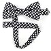 TopTie Unisex Fashion Black With White Polka Dots Bow tie