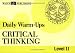 Book Daily Warm-Ups: Critical Thinking, Level II (Daily Warm-Ups English/Language Arts)