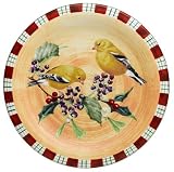 Lenox Winter Greetings Everyday Stoneware Goldfinch Salad Plate