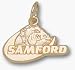 Samford Univ Samford Bulldog 3/8 Charm/Pendant -14K/10K, Stainless Steel or Gold Plated