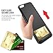 Style4U iPhone 8 / iPhone 7 Case, Slim Shock-Resistant Hybrid Armor Case with Credit/ID Card Compartment for Apple iPhone 8 and iPhone 7 with 1 Stylus [Black]