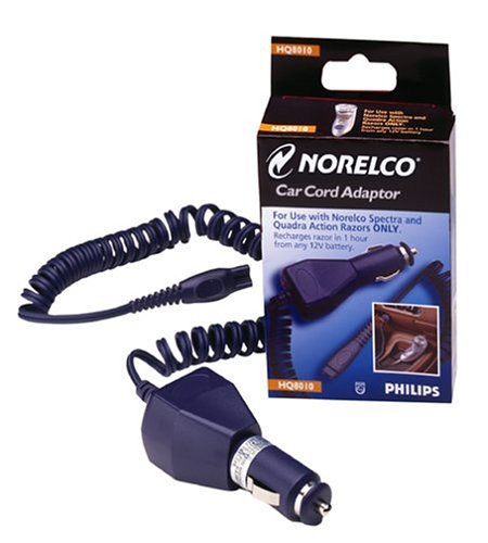 Philips Norelco Car Cord Adapter for use with Norelco SmartTouch-XL, Speed XL, 7100/7200 XLCC, Spectra and Quadra