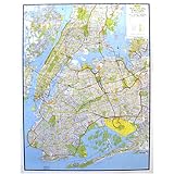 NYC 5 Boro Wall Map Laminated