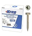 Kreg SPS-F1-500 Pocket Hole Screws 1-Inch #2 Fine Square Drive 500ct