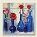 Cobalt Blue Collection, Set of 4 Absorbent Ceramic Coasters