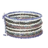 Beads and Wire Purple Cuff Beaded Bangle Cuff [Purple] -Fair Trade Gifts