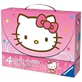 Ravensburger 07199 - Unterwegs mit Hello Kitty - 2 x 64 Teile / 2 x 81 Teile Puzzlekoffer