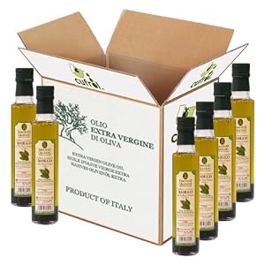 Natural Basil Infused Extra Virgin Olive Oil, 6 Pack by Cufrol