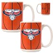Atlanta Hawks NBA 2pc Ceramic Gameball Mug Set - Primary Logo