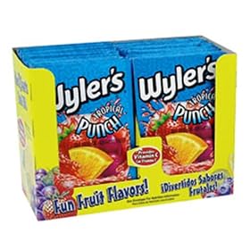 Wyler's Unsweetened Drink Mix, Tropical Punch, 0.15-Ounce