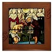 The Baptism of Jesus By Edward Burne-jones on a Framed Tile