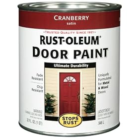 Rust-Oleum 238314 Door Paint, Cranberry, 1-Quart