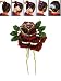 Fashion Hair Accessory ~ Siam Red Crystals Garnet Flower Hair Accessory Pin