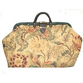 Buy ArtisanStreet's Earthy Floral with Teal Chenille Carpet Bag with Shoulder Strap. Features... by ArtisanStreet