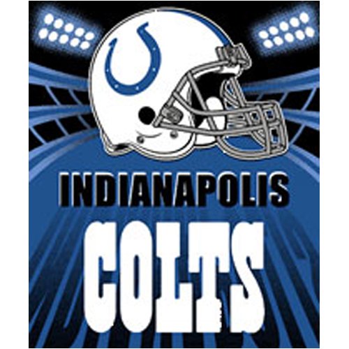 Indianapolis Colts Light Weight Fleece NFL Blanket (Shadow Series) (50