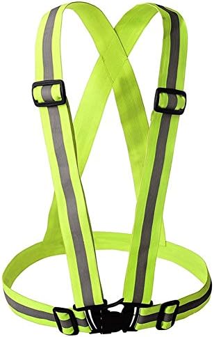 Gista Reflective Vest Adjustable Safety Security Visibility Gear Stripes Jacket for Running Jogging Walking Cycling