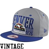 NBA New Era Denver Nuggets 9FIFTY Establa Snapback Hat - Gray/Royal Blue