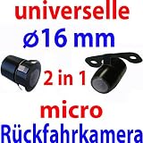 Produkt-Bild: micro 16 mm universelle R&uuml;ckfahrkamera 170 Grad Installation 2 Varianten