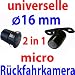 Produkt-Bild: micro 16 mm universelle R&uuml;ckfahrkamera 170 Grad Installation 2 Varianten