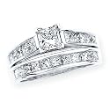 14K White Gold 2 ct. Diamond Engagement Set
