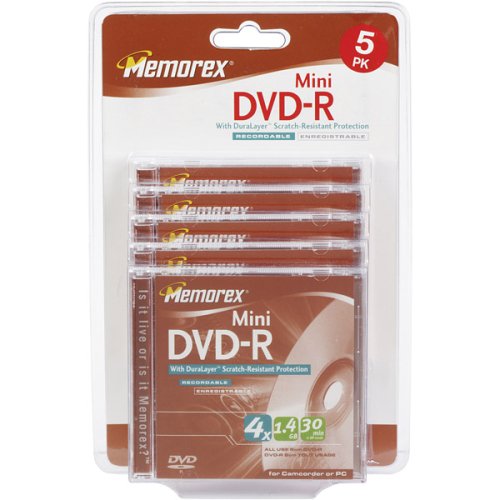 Memorex 30 min./1.4 GB Mini DVD-R (5-Pack)