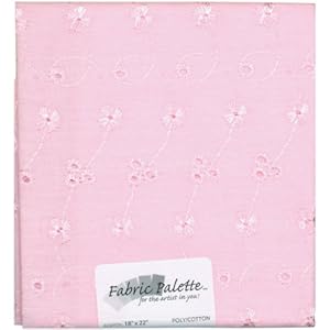 Novelty & Quilt Fabric Pre-Cut 100% Cotton 21" Wide 1/4yd-Pink Eyelet