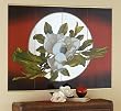Four-Panel Magnolia Mirror Art