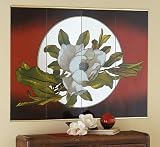 Four-Panel Magnolia Mirror Art