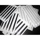 (50) COUNTS OF ASSORTED PRE-STERILIZED TATTOO NEEDLES WITH (50) COUNTS OF MATCHING GRIPLESS TUBES