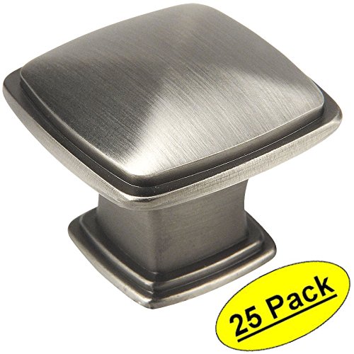 Cosmas 4391AS Antique Silver Hardware Knob 11/4 Inch Square
