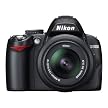 Nikon 10.2MP Digital SLR Camera with 18-55mm VR Lens - Black (D3000)