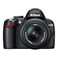 Nikon 10.2MP Digital SLR Camera with 18-55mm VR Lens - Black (D3000)