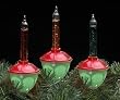 Set of 5 Multi Changing Color LED Battery Christmas Mega Bubble Lights 6"