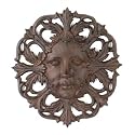 Large Hanging Cast Iron Mystical Goddess Girl Face Plaque Yard Tree Wall Art Woman