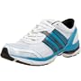 adidas Women's adiZero Aegis Running Shoe,White/Black/Turq,6 M