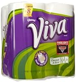 Viva Choose-A-Size Mega Roll (2X Regular), 1 Ply, White-4pk