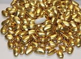 Gold Foil Wrapped Jordan Almonds - 1 Pound