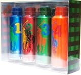 RALPH LAUREN POLO The FOUR Big Pony Deodorizing Body Spray Gift Set for Men (6 OZ each)