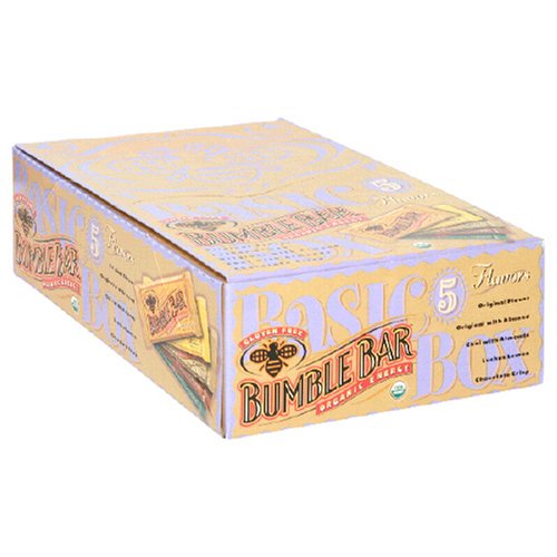 BumbleBar Organic Energy The Basic Box, Five Flavors, 1.6 Ounce Bar (Pack of 15)
