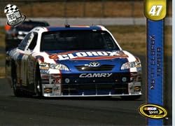 2011-NASCAR-PRESS PASS RACING CARD # 57 Marcos Ambrose NSCS Cars In Protective Screwdown Display Case !!